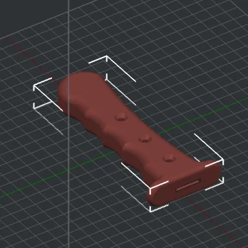 Tay cầm dao (Knife Handle) in 3D – Thiết kế công thái học bền bỉ