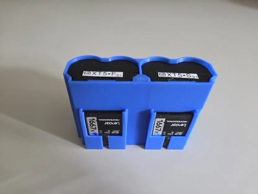 Hộp đựng 2 pin Fuji NP-W235 kèm khay giữ 2 thẻ nhớ SD - Image 1