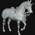 Mô hình 3D Ngựa Chiến Thời Trung Cổ (Battle Horse 1) siêu chi tiết - Thumbnail 2