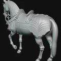 Mô hình 3D Ngựa Chiến Thời Trung Cổ (Battle Horse 1) siêu chi tiết - Thumbnail 3