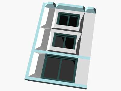 Mô hình kiến trúc đô thị hiện đại tỉ lệ HO - Image 9