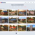 Tòa nhà kiến trúc đô thị hiện đại tỉ lệ N Scale - Dòng Backdrop - Thumbnail 3