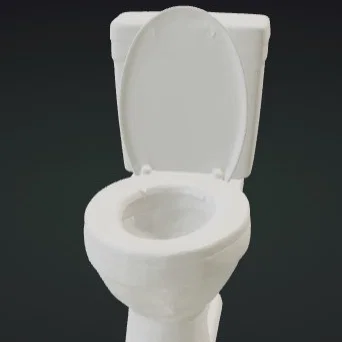 Mô hình 3D bồn cầu trang trí nghệ thuật độc đáo