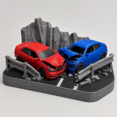 Mô hình sa bàn tai nạn giao thông độc đáo (Autounfall-Diorama)
