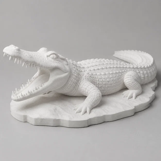 Mô hình điêu khắc cá sấu 3D trang trí độc đáo - Image 1
