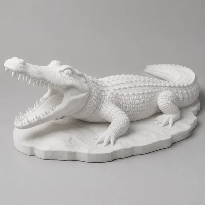 Mô hình điêu khắc cá sấu 3D trang trí độc đáo