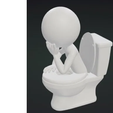 Mô hình 3D Skibidi Thinker - Đồ trang trí sáng tạo và hài hước