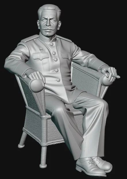 Mô hình 3D Josef Stalin (tỷ lệ 1:35) phục vụ sa bàn quân sự - Image 3