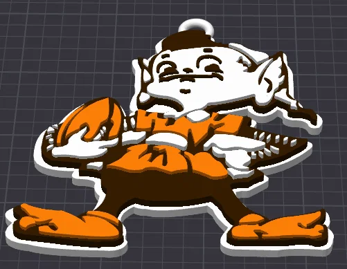 Mô hình in 3D Brownie Cleveland Browns trang trí cực chất - Image 2