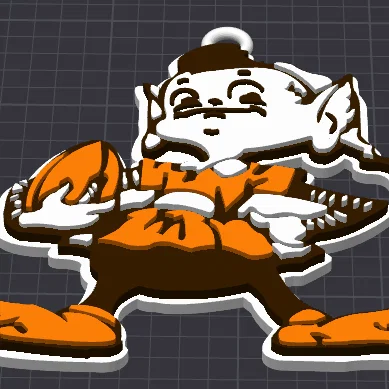 Mô hình in 3D Brownie Cleveland Browns trang trí cực chất