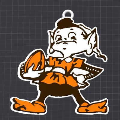 Mô hình in 3D Brownie Cleveland Browns trang trí cực chất
