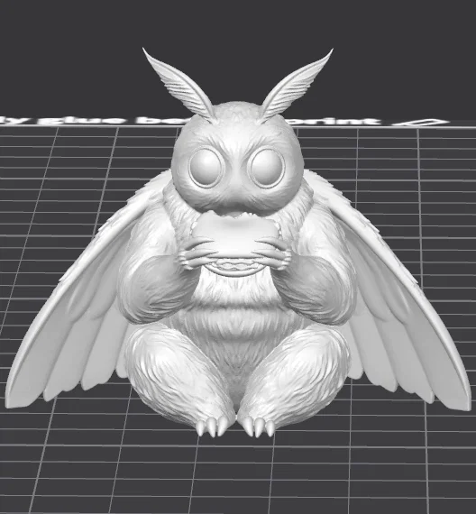 Mô hình 3D Mothman đang ăn bánh sandwich cực đáng yêu - Image 1