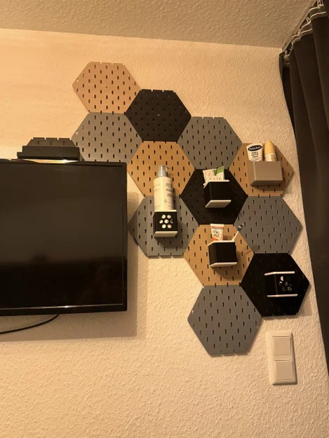 HexBase – Bảng treo tường lục giác Module (Tương thích IKEA Skadis) - Image 3