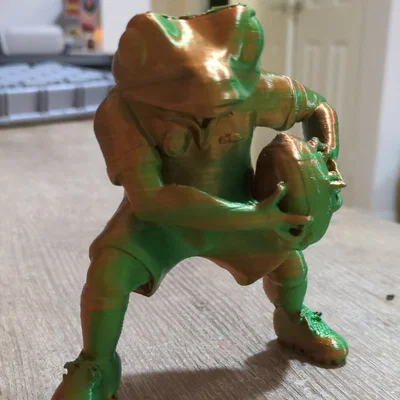Mô hình 3D chú ếch Concho cầu thủ bóng bầu dục siêu ngầu