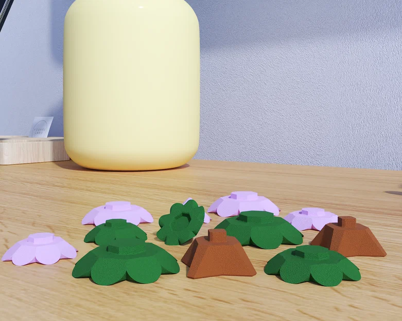 Mô hình 3D cây thông Cozy Tree lắp ráp dễ thương cho góc làm việc - Image 2