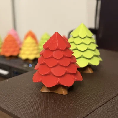 Mô hình 3D cây thông Cozy Tree lắp ráp dễ thương cho góc làm việc