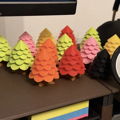 Mô hình 3D cây thông Cozy Tree lắp ráp dễ thương cho góc làm việc