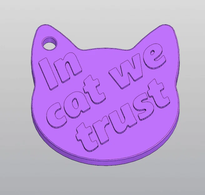 Móc khóa mèo "In Cat We Trust" - Phụ kiện đáng yêu cho người yêu mèo - Image 1