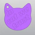Móc khóa mèo "In Cat We Trust" - Phụ kiện đáng yêu cho người yêu mèo - Thumbnail 2