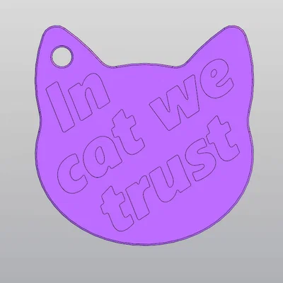 Móc khóa mèo "In Cat We Trust" - Phụ kiện đáng yêu cho người yêu mèo