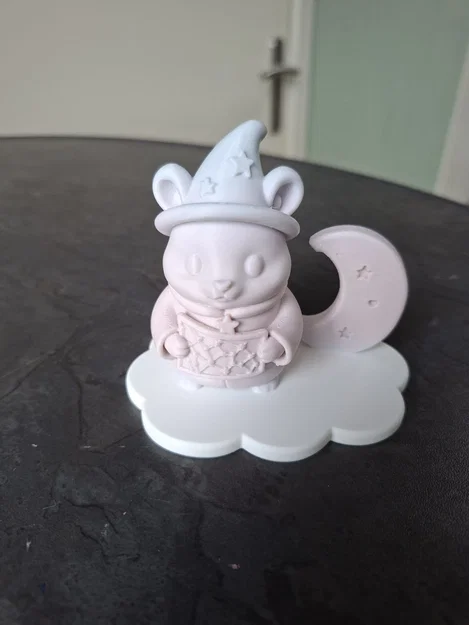 Mô hình 3D Chuột Phù Thủy (Moon Mouse Wizard) trang trí siêu đáng yêu - Image 1
