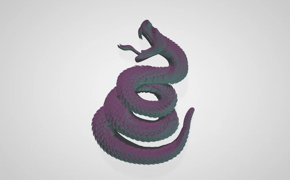 Mô hình rắn Snake trang trí sân vườn độc đáo - File in 3D - Image 1