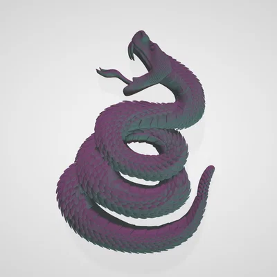 Mô hình rắn Snake trang trí sân vườn độc đáo - File in 3D
