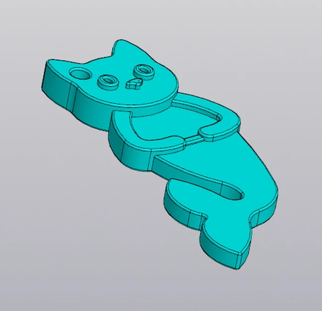 Móc khóa mèo tiên cá (Keychain Mermaid Cat) in 3D xinh xắn - Image 2