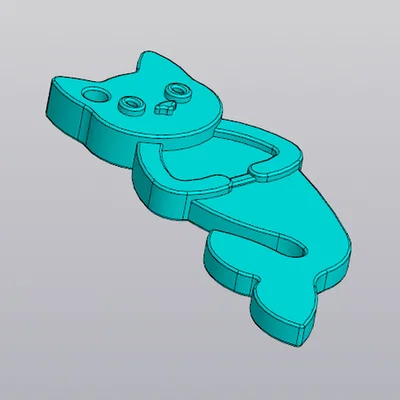 Móc khóa mèo tiên cá (Keychain Mermaid Cat) in 3D xinh xắn