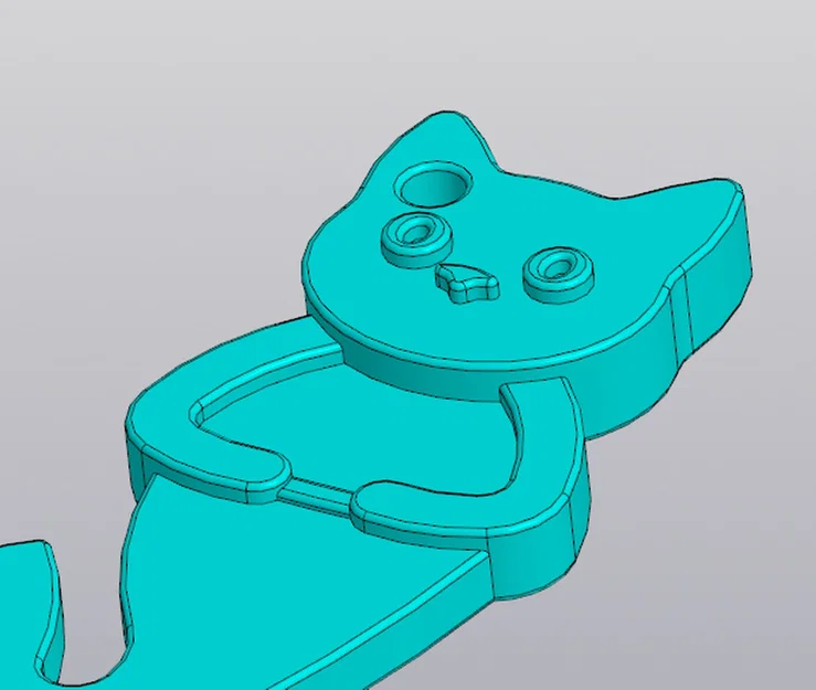 Móc khóa mèo tiên cá (Keychain Mermaid Cat) in 3D xinh xắn - Image 3