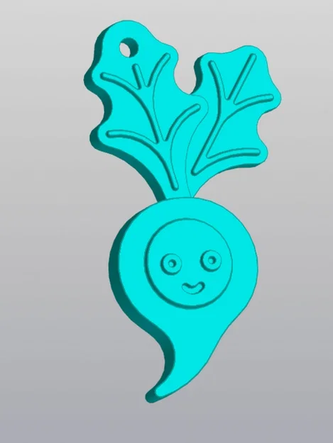 Móc khóa củ cải (Radish Keychain) dễ thương cho người yêu thiên nhiên - Image 1