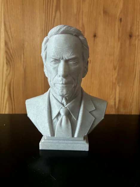 Tượng bán thân Clint (Clinton) Elias Eastwood Jr. - Image 2