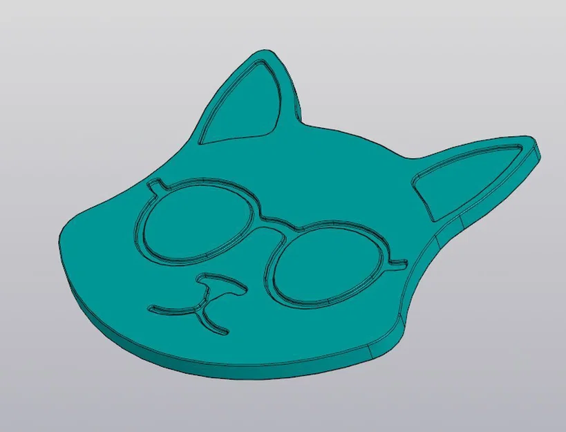 Lót ly mèo đeo kính 3D (Cup Coaster Cat v5) độc đáo cho bàn làm việc - Image 2