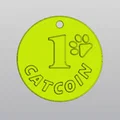 Móc khóa đồng xu mèo Catcoin đáng yêu - Tự in 3D tại nhà - Thumbnail 1