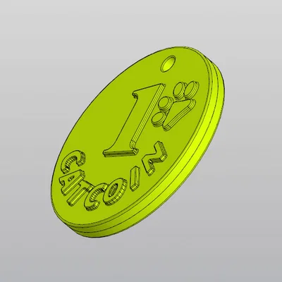 Móc khóa đồng xu mèo Catcoin đáng yêu - Tự in 3D tại nhà