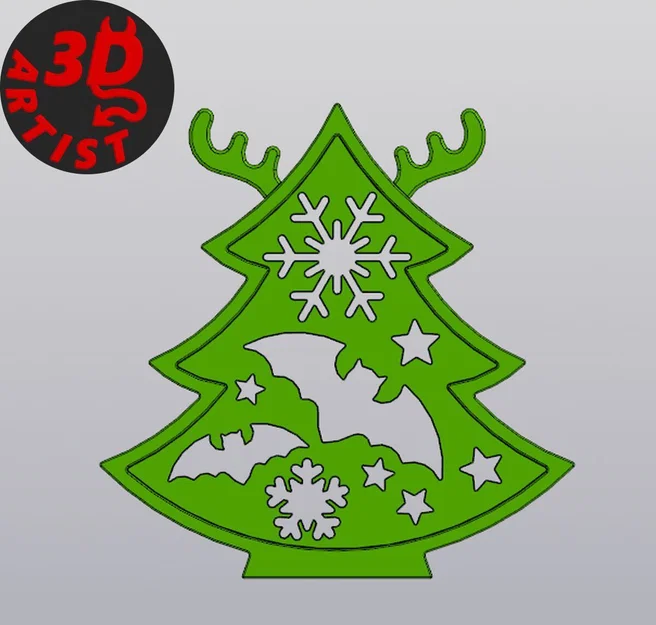Mô hình cây thông Noel hình dơi trang trí độc đáo - Image 1