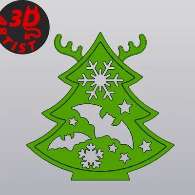 Mô hình cây thông Noel hình dơi trang trí độc đáo