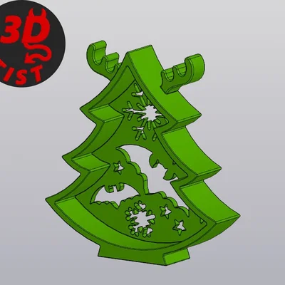 Mô hình cây thông Noel hình dơi trang trí độc đáo