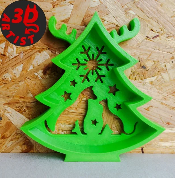 Mô hình cây thông Noel trang trí hình thú cưng in 3D độc đáo - Image 1