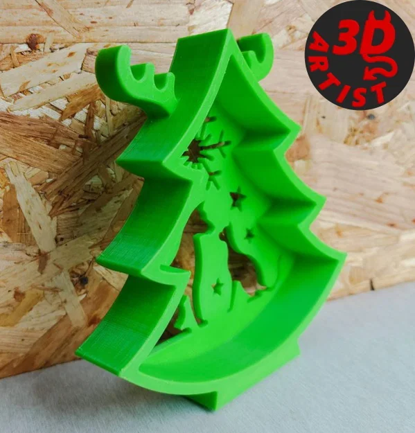 Mô hình cây thông Noel trang trí hình thú cưng in 3D độc đáo - Image 2