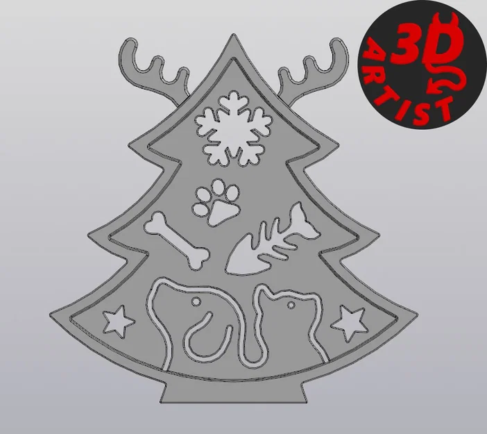 Mô hình Christmas Tree Pets - Vật trang trí Giáng sinh cho thú cưng - Image 1