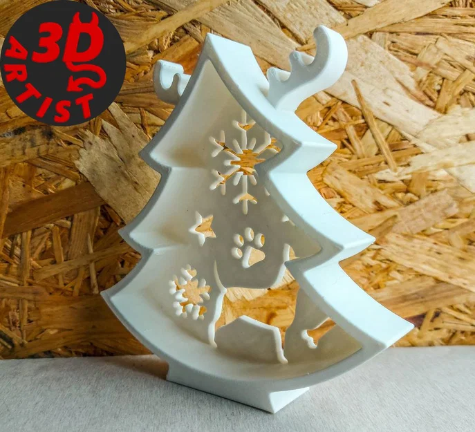 Bộ 3 mô hình Cây thông Noel chủ đề cún cưng trang trí siêu dễ thương - Image 2