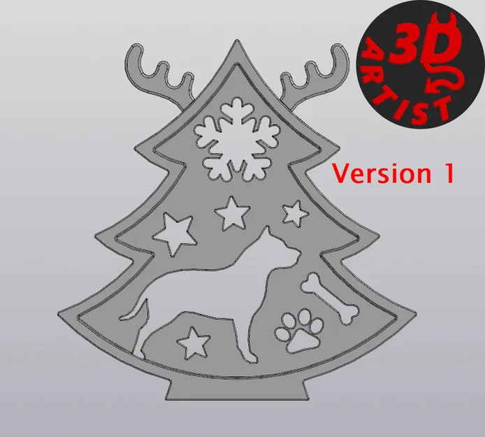 Bộ 3 mô hình Cây thông Noel chủ đề cún cưng trang trí siêu dễ thương - Image 3