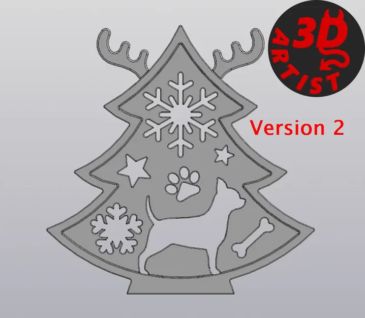 Bộ 3 mô hình Cây thông Noel chủ đề cún cưng trang trí siêu dễ thương - Image 4