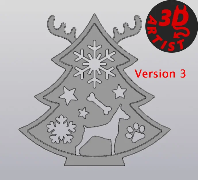 Bộ 3 mô hình Cây thông Noel chủ đề cún cưng trang trí siêu dễ thương - Image 5