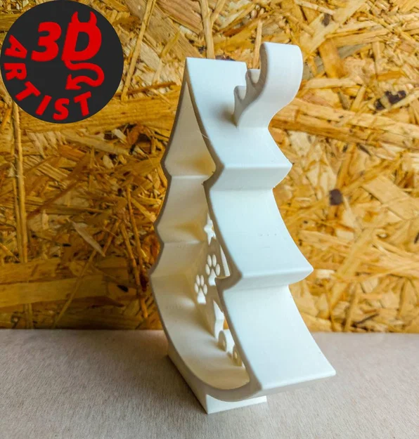 Cây thông Noel chú mèo tinh nghịch - Mô hình trang trí 3D độc đáo - Image 3