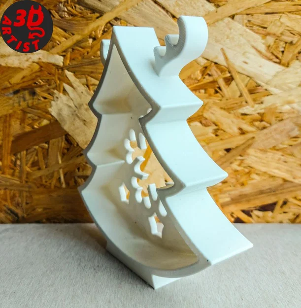 Mô hình 3D cây thông Noel kết hợp sừng hươu trang trí lễ hội - Image 3