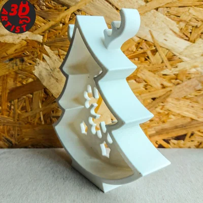 Mô hình 3D cây thông Noel kết hợp sừng hươu trang trí lễ hội