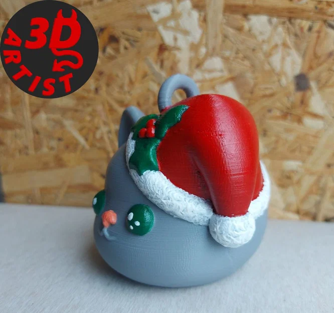 Mô hình chú mèo trang trí cây thông Noel in 3D cực đáng yêu - Image 2