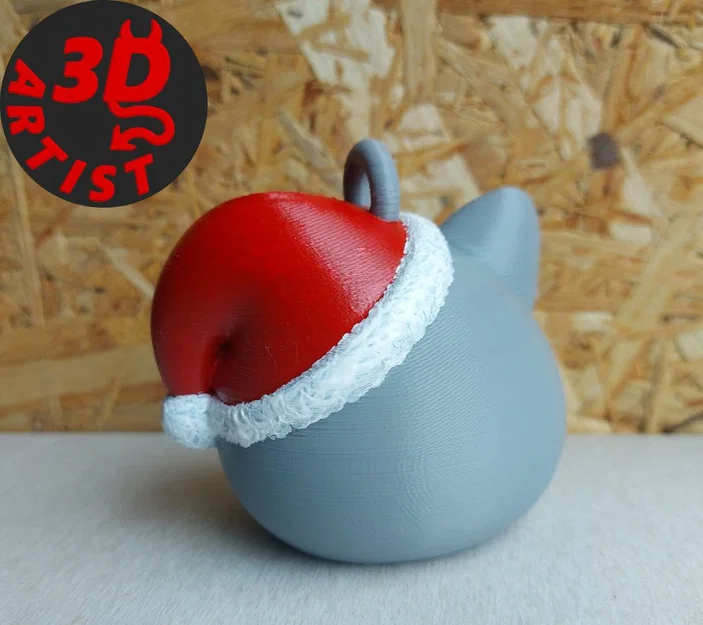 Mô hình chú mèo trang trí cây thông Noel in 3D cực đáng yêu - Image 3
